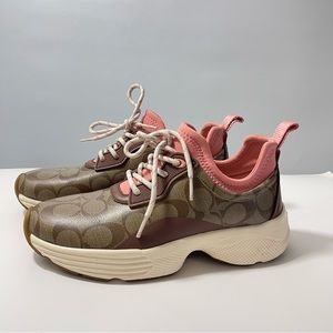 COACH C5774 C270 Tech Runners Khaki/Saddle SIZE 7.5